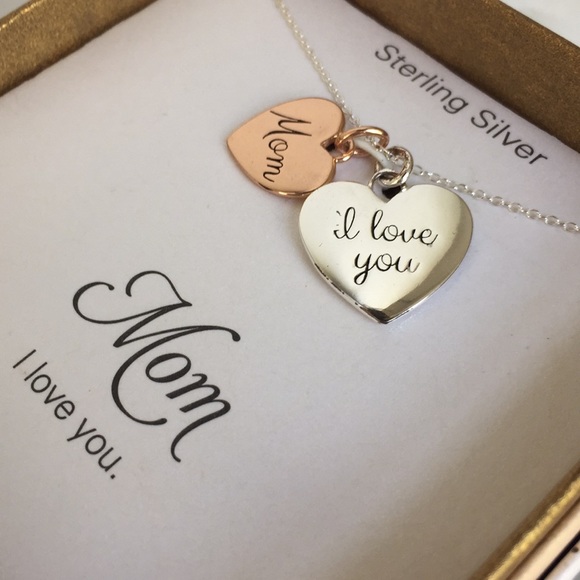 NWT Sterling Silver “ Mom I love you” pendant necklace - Picture 1 of 6